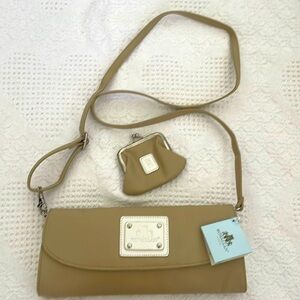 Rowallan of Scotland Crossbody Clutch Bag with Matching Coin Purse Set NWT N…